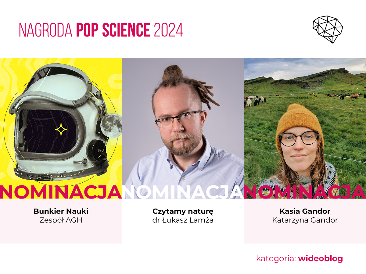 Zdjęcia nominowanych do POP Science 2024 w kategorii wideoblog