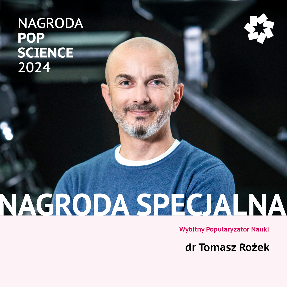 Grafika ze zdjęciem Tomasza Rożka i napisem Nagroda Specjalna