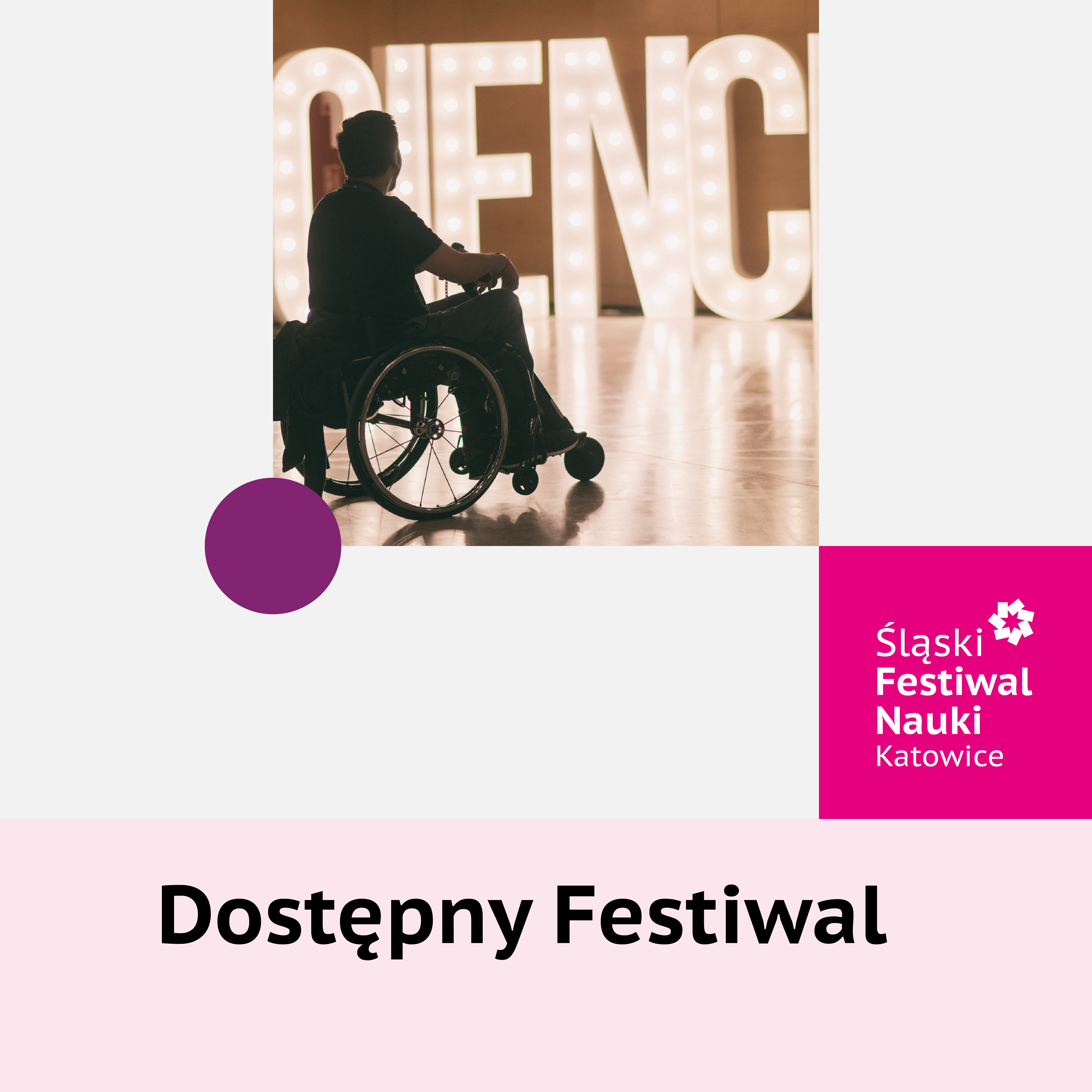 Grafika z napisem Dostępny Festiwal