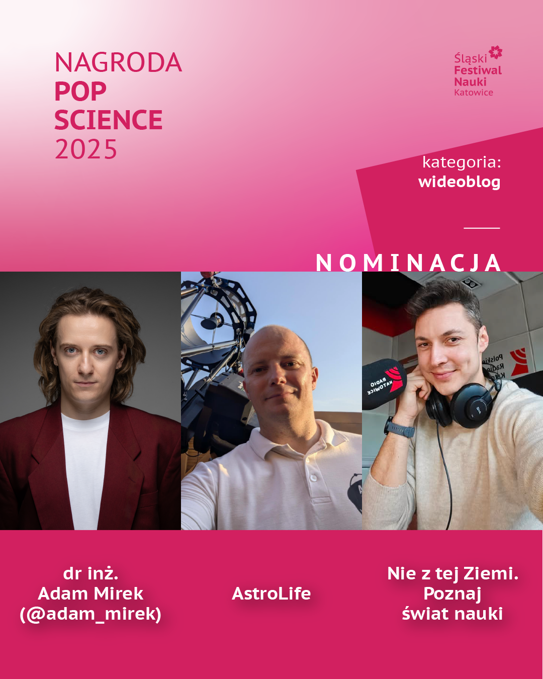 POP Science 2025 nominacje w kategorii wideoblog