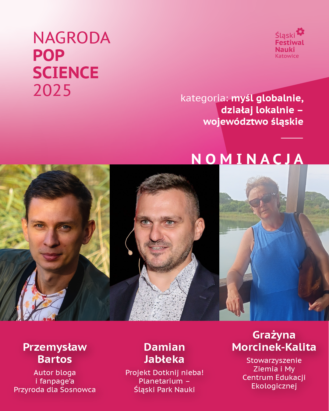 POP Science 2025 nominacje w kategorii myśl globalnie działaj lokalnie - województwo śląskie