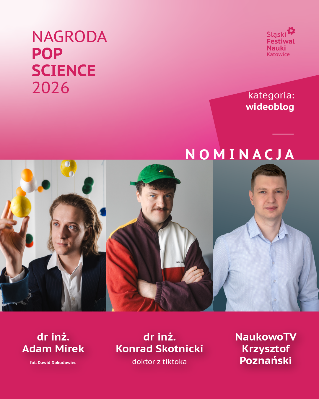 POP Science 2026 nominacje w kategorii wideoblog