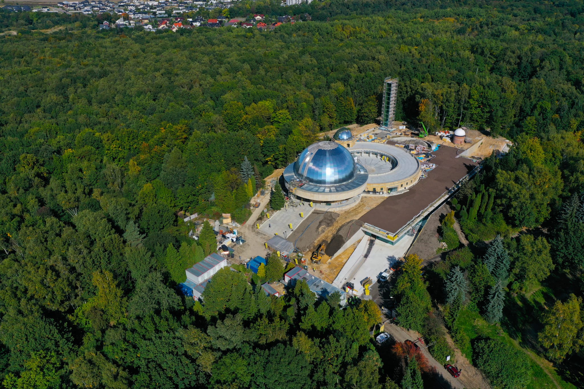 Planetarium w Chorzowie - widok z lotu ptaka